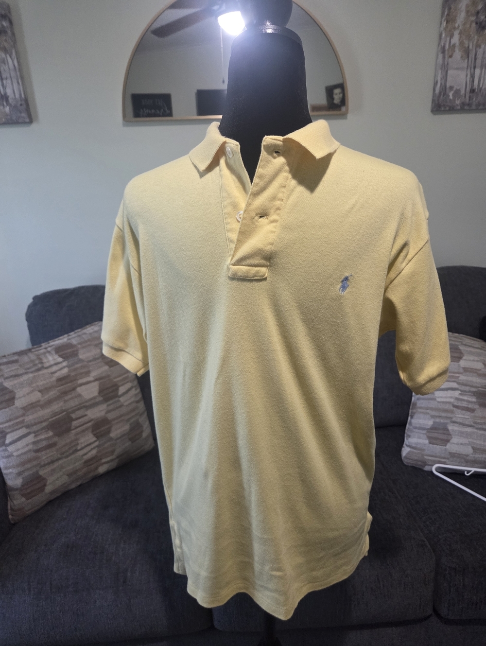 Ralph Lauren Pale Yellow Pique Polo Shirt